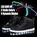 IGxx LED Shoes for Kids - Light Up Fashion High Top LED Lights Sneakers Glowing Black Little Kids 3