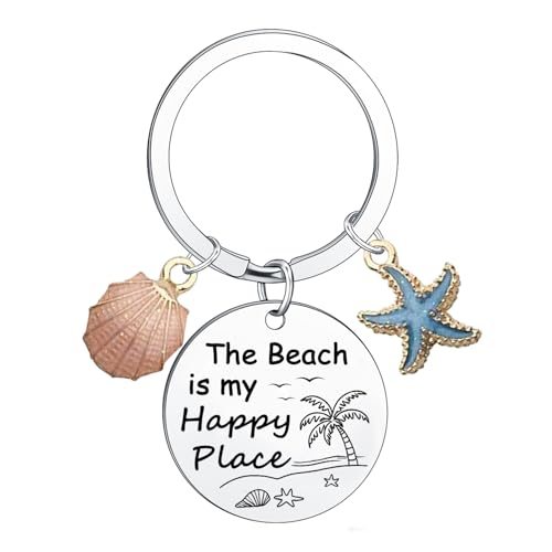 Ghloyza Beach Gifts for Women Men Beach Lover Keyring Gift Starfish Keyring Birthday Graduation Gifts for Nature Lover Women Friends