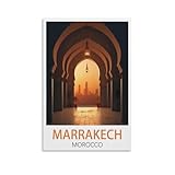 Marrakesch, Marokko, Vintage-Reiseposter, Querformat, 20 x 