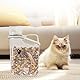 Katzenfutter Aufbewahrung 2.8L Trockenfutter Aufbewahrung Container mit Tragbarer Griff und Messbecher Tierfutter Vorratsdose Luftdichte Hundefutter-Box BPA-freier Kunststoff,Transparent,Travel
