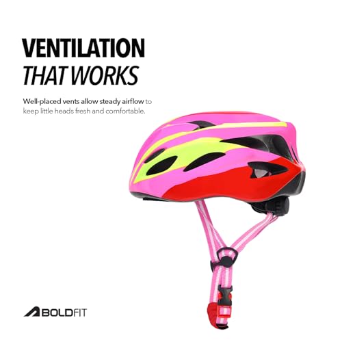 Image of Boldfit Cycle Helmet for Kids Protective Padded Montain Biks Cycling Helmet with Adjustable Strap Bicycle Riding & Skating Skull Helmets for Childrens Saferider Protection Helmets