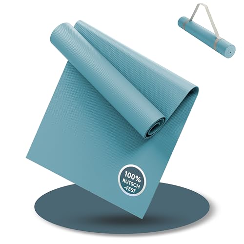 LILENO SPORTS Yoga Matte Türkis (180x60cm) - Sport und Yogamatte extra...