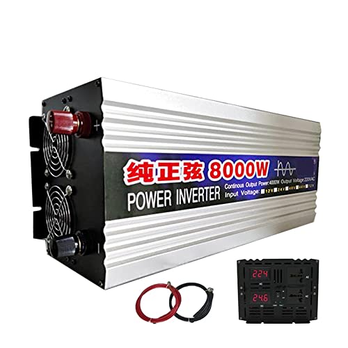 Inversor de Onda sinusoidal Pura de 5000W, 6000W, 8000W, CC 12V, 24V a CA, 50Hz, 60Hz, convertidor de Voltaje, inversor Solar de Salida Dual de Gran Potencia (Color : 5000W, Size : 24V)