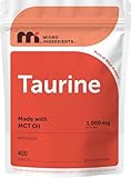 Micro Ingredients Taurine 1,000 mg Per Serving with Coq10 | Coenzyme Q10 Supplement with MCT Oil | 4+ Month Supply with 400 Softgels | Non-GMO