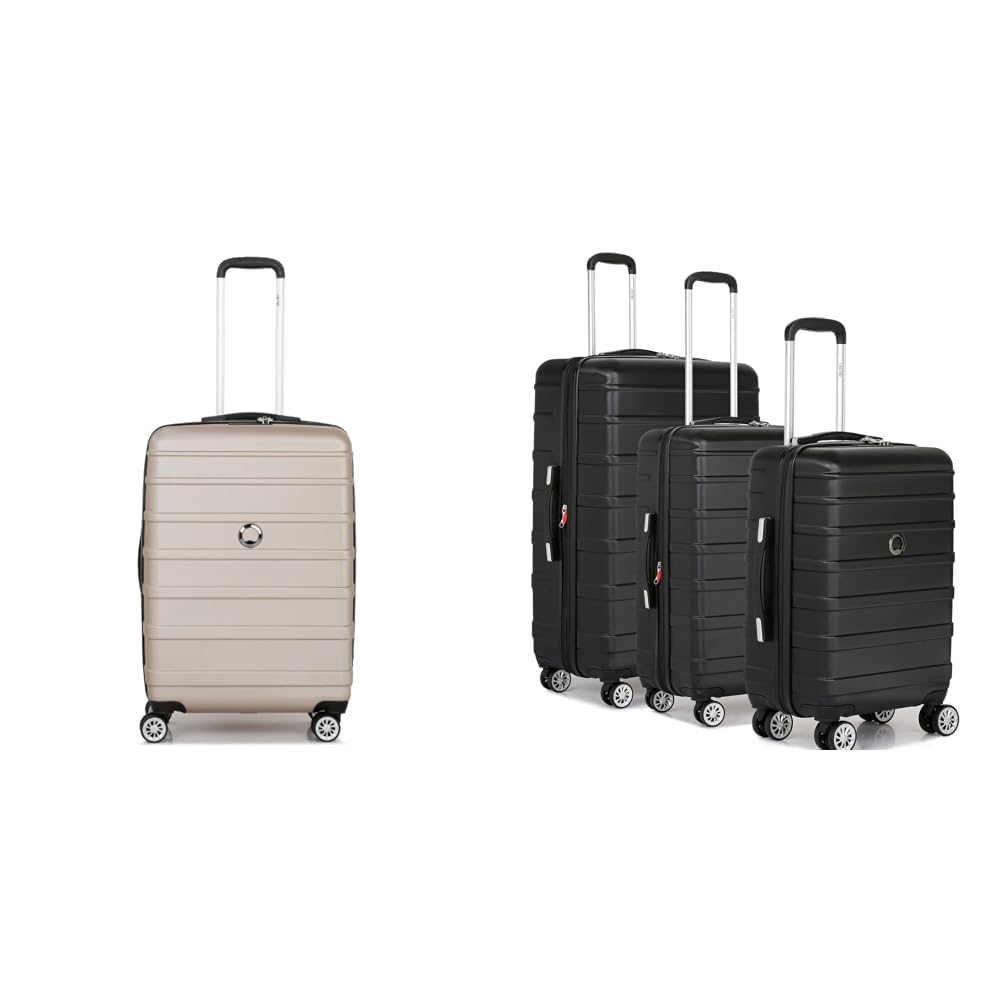 delsey paris Margot 69 cms Medium Check-in Polycarbonate Hard Sided 8 Wheels and Expandable Spinner + Margot Trolley Bags Set of 3 Cabin, Medium & Large Luggage Premium Hardside-picture-49