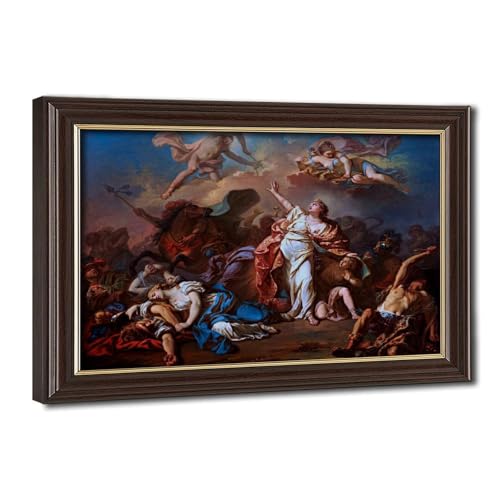 Toile Diana et Apollo Killing Niobes Children Jacques David cadre suspendu