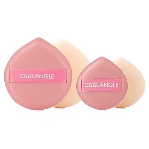 Miniatura 1 de Paquete de 4 esponjas de maquillaje rosa para corrector de base y polvo, esponja de licuadora para maquillaje natural y fácil, suave de larga