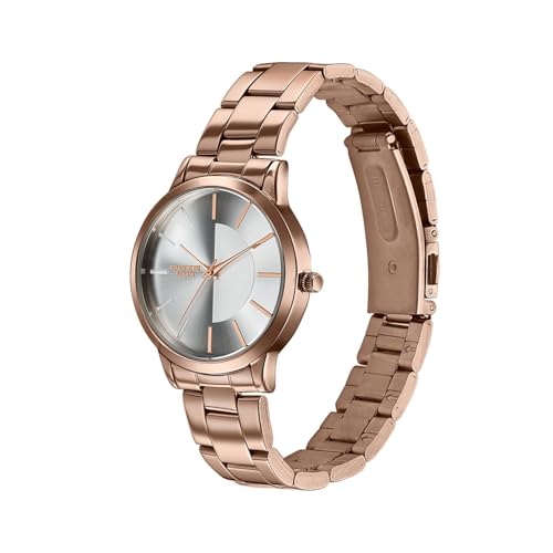 Image of Sonata Poze 9 with Quartz Analog Silver Dial IPG Strap Watch for Women - SP80185WM01W