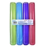 Ozette Toothbrush Container, Cover, Holder, Case for Adults and Family- Pack of 4, Cap for Travel, Outdoor, Home Use, Protect from Germs and Bacteria, Oral Hygiene Care, Multicolour, Made in India