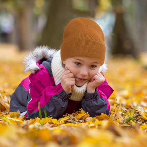 Image of ZOORON Kids Beanie Boys Girls Beanies Children Winter Hats Children Knit Warm Caps Kids Soft Beanie Cap