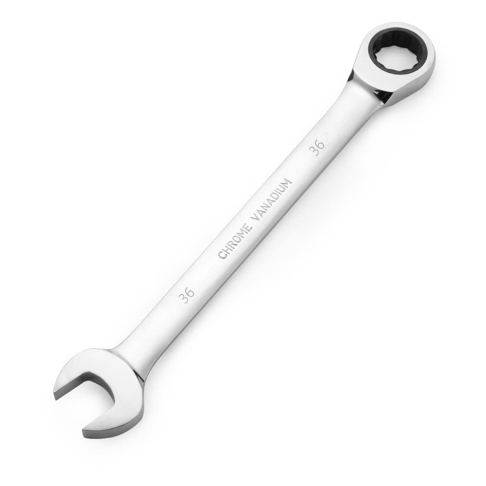FLZOSPER 36mm Metric Ratchet Wrench,Box End Head 72-Tooth Ratcheting Combination Wrench Spanner — image 1
