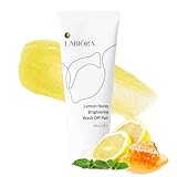 Labiora Lemon Honey Face Mask Wash-Off Pack & Scrub — 5-Minute, Exfoliating, Hydrating, Gentle for Sensitive Skin, with Manuka Honey & Lemon Extract, 3.52 oz (100 g)