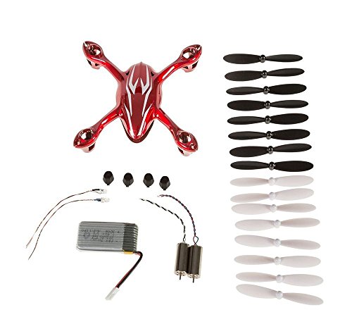 La X4 H107C Hubsan Quadcopter Rosso / Bianco Crash...