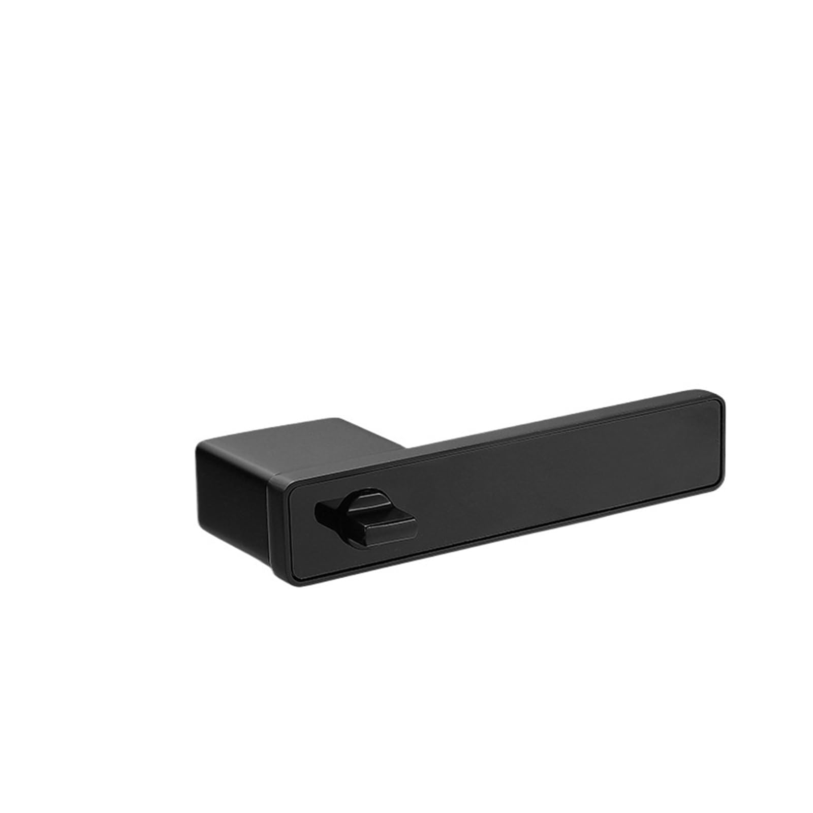 ZONSHJDKR Minimalist Magnetic Ecological Door Lock Indoor Silent Home Bedroom Living Room Invisible Zinc Alloy Wooden Handle(Square Handle Black 1)