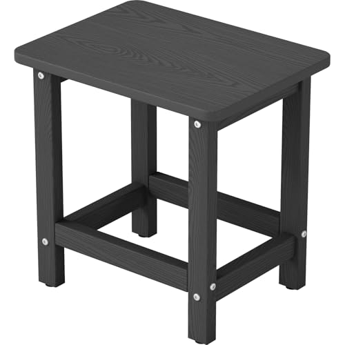 BIVODA Weatherproof Outdoor Side Table, HDPE Small Outdoor Table for