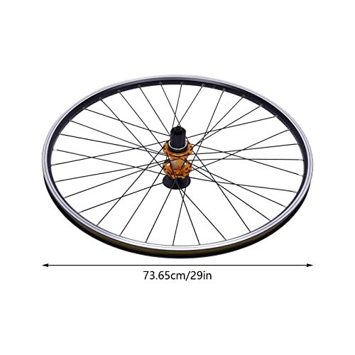 Mountain Bike Wheelset 29 Inch, Aluminum Alloy Disc Brake Mtb Wheelset Quick Release Double Six-Hole Disc Front And Rear Bike Wheels Mountain Bicycle Wheels Set (Black Hub) #TOP2