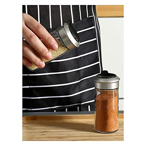Pots à épices en verre, Les pots d'assaisonnement font pivoter la boîte de rangement d'assaisonnement, adaptée au stockage de diverses épices dans la cuisine. Couleur : transparent, taille : 10 cm x 4
