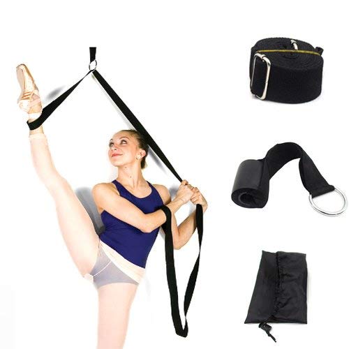 Ballet Stretch Band for Dance, Gymnastics Yoga Leg Foot Stretcher Bands with Door Anchor Led Stretching Strap Perfect Home Equipment for Exercise Flexibility Trainer