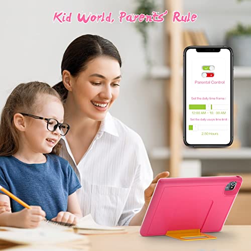 ULIST Kinder Tablet 10 Zoll, Tablet Kinder Android 11, 1280 * 800 HD-Display, 2GB+32GB, Quad Core, WiFi, Bluetooth, 6000 mAh Akku Kids Tablet (Rosa) – Bild 4