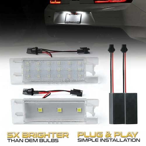 Placa de matrícula sin zonas oscuras LED para Chevrolet Cruze 2