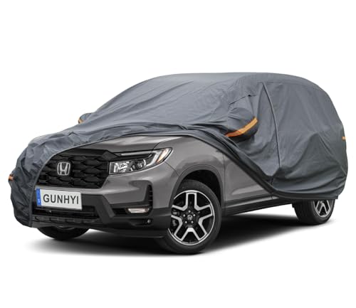 Image of GUNHYI Premium Car Cover Custom Fit Honda Passport, 16 Layers Heavy Duty Car Cover Waterproof All Weather with Zipper Door for Sun Rain Snow Dust Uv Protection
