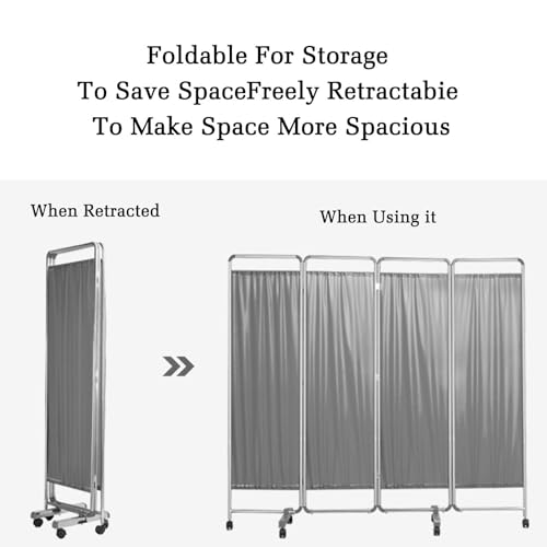 Paravent médical pour centres de thérapie : protection pliable et mobile 6 volets - 7