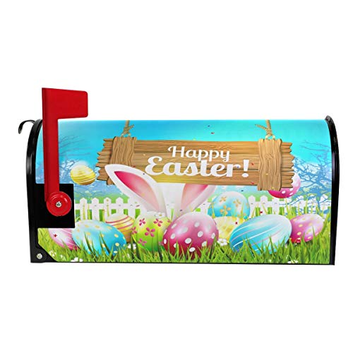 SUABO Happy Easter Magnetic Mailbox Cover for Standard Mailboxes Colorful Eggs - Thumbnail 5