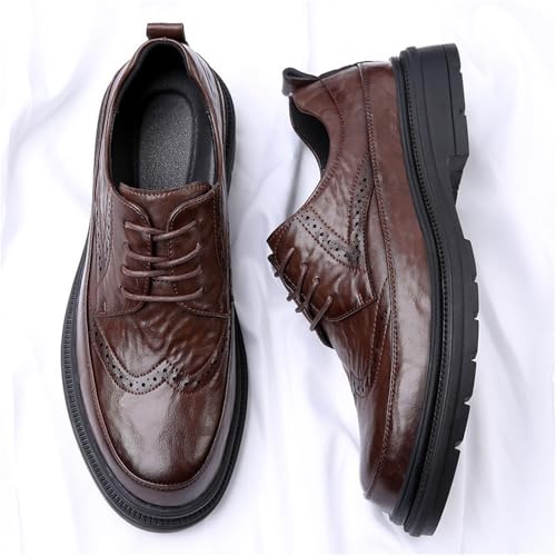 Men's Genuine Leather Brogues Spring Breathable British Style Business Casual Wedding Dress Shoes Versatile Footwear3