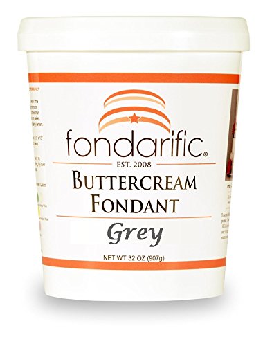 Fondarific Grey Fondant, Buttercream, 2.0 Pound