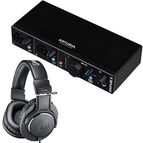 Arturia I[fBIC^[tFCX MiniFuse2 ubN(2in2out) + wbhz ATH-M20X Zbg