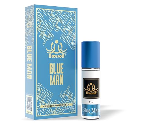 Image of Blue Man Attar 6ml - Long Lasting Alcohol-Free Perfume Oil for Men | Premium Fresh Aqua Fragrance | Roll-On Ittar for Daily Wear, Office & Special Occasions