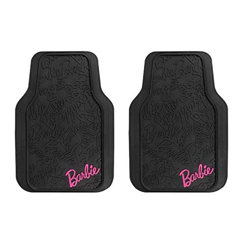 Pilot Automotive BAR-3001 Barbie 60th Anniversary Pink Logo Universal Fit Rubber Car Floor Mat