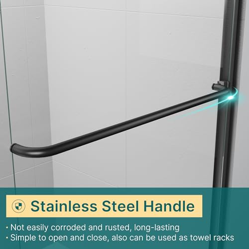 Elegant Semi-Frameless Sliding Shower Door 60 Inch W X 72 Inch H thumb #5