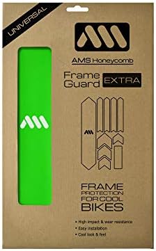 All Mountain Style Honeycomb High Impact Frame Guard Extra - Bike Frame Protector Supports Universal Fitting - Helps Protect Your Bike from Scratches, Chips, Dings and Cable Wear (Green/ White)