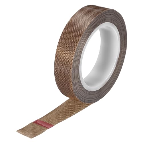 Image of MECCANIXITY PTFE Tape, 9m /30 Feet, 13mm /0.5 Inch, Brown, High Temperature, Adhesive, Electrical