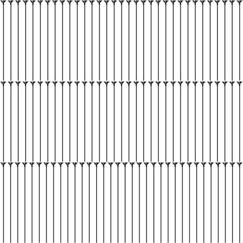 100 Pieces Plastic Balloon Sticks 13 inch Reusable Balloon Holder and Cup for Birthday Graduation Prom Wedding Anniversary Party Decoration Supplies (Black)