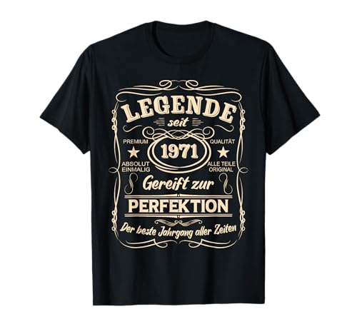 Legenden 1971 Geboren Geschenk Jahrgang 1971 Geburtstag T-Shirt