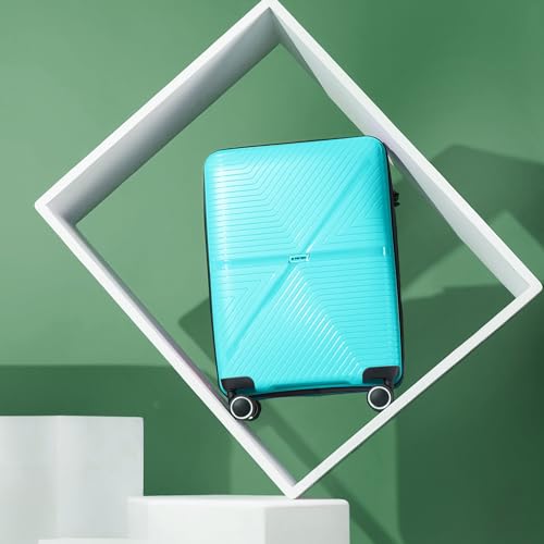 Image of Stony Brook Nasher Miles Axis 55 Cm 20 Inch Polypropylene Hard-Sided 4 Wheels Spinner Cabin Luggage Trolley Bag (Light Blue)