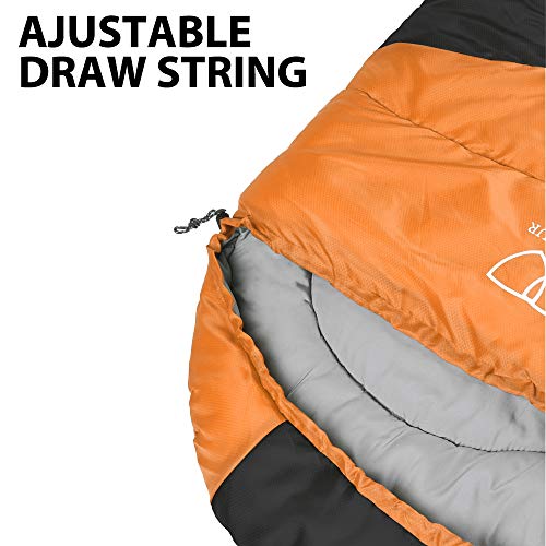 Gold Armour Bolsa de Dormir para Adultos Clima Frío y Cálido - Bolsa de Dormir para Camping Compacta y Ligera para Niños 10-12, Niñas y Niños - Cremallera Izquierda miniatura 5