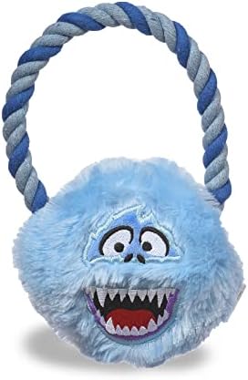 Rudolph The Red Nose Reindeer Bumble Rope Toy for Dogs | 7 1/2 Inch Bumble Rope Head Dog Toy | Rope Dog Toy for Aggressive Chewers and All Dogs - Holiday Dog Rope Toys
