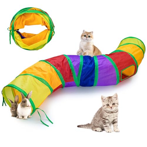 Katzentunnel Katze Spielzeug Tunnel Tube Zusammenklappbar Katzenspielzeug für Kätzchen Welpeln Kaninchen Indoor Und Outdoor (S-Colorful) Katzentunnel Katze Spielzeug Tunnel Tube Zusammenklappbar Katzenspielzeug für Kätzchen Welpeln Kaninchen Indoor Und Outdoor (S-Colorful)