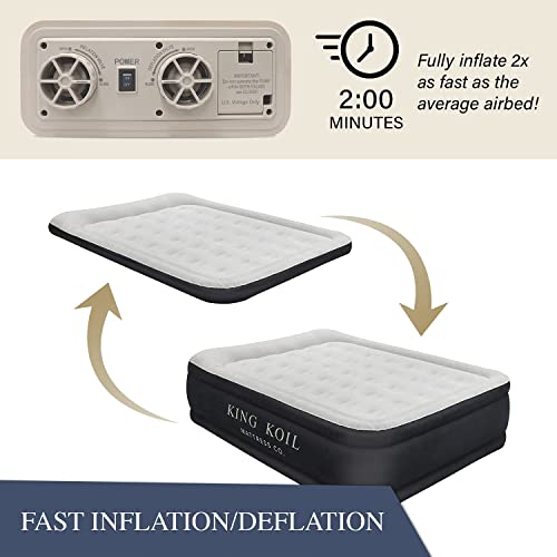 King Koil Luxury Queen Size Air Mattress with Built-in High-Speed Pump の商品画像 2