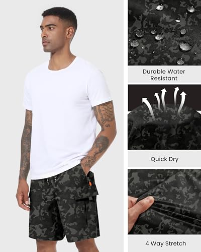 Image of Men's Cargo Shorts Quick Dry Lightweight Stretch Hiking Shorts for Men with 5 Pockets No Lining