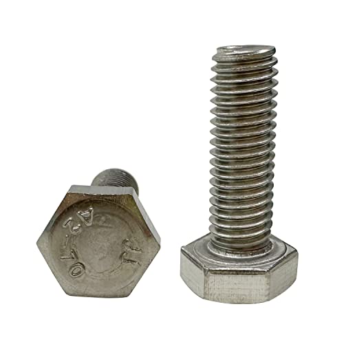 Image of M8 Hex Bolt, M8-1.25 x 25mm Hex Head Screw Bolts, 304 Stainless Steel, Fully Threaded, Plain Finish, Hex Tap Bolts 15Pcs (M8x25mm)