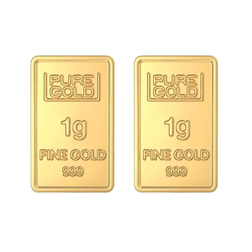 Image of Joyalukkas 24K (999) Purity Assayer certified 2 Grams Gold Bar Combo (1g X 2 pcs)