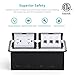 WEBANG Dual Pop-Up Floor Box Electrical Kit, 20A Tamper Resistant Duplex Receptacle Outlet, 3-Port RJ45 Datacom Receptacle, Brushed Nickel