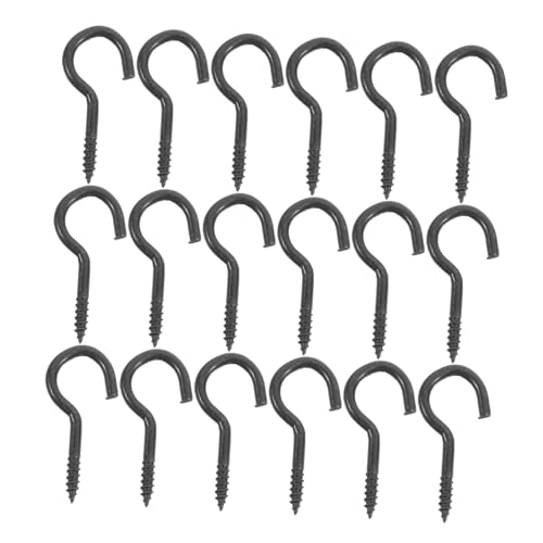Alipis 20pcs Screw Self Tapping Hooks Metal Eye Bolt Screw Hooks for Hanging Jewelry Making Decorative Silver