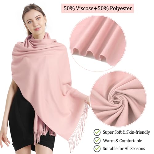 Image of Pashmina Scarf and Shawl - Soft Women Pashminas Wrap for Wedding Evening Party dresses