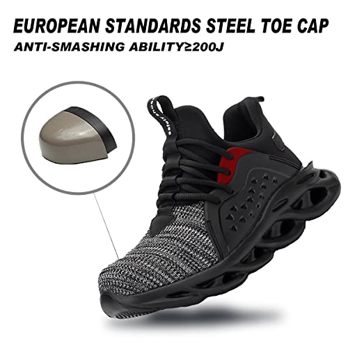 Steel Toe Shoes for Women Safety Shoes for Men Cushion Breathable Sneakers2