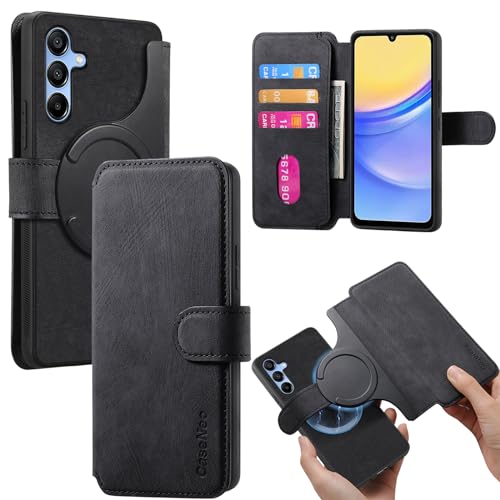 Étui portefeuille magnétique amovible pour Samsung Galaxy A25 5G cuir